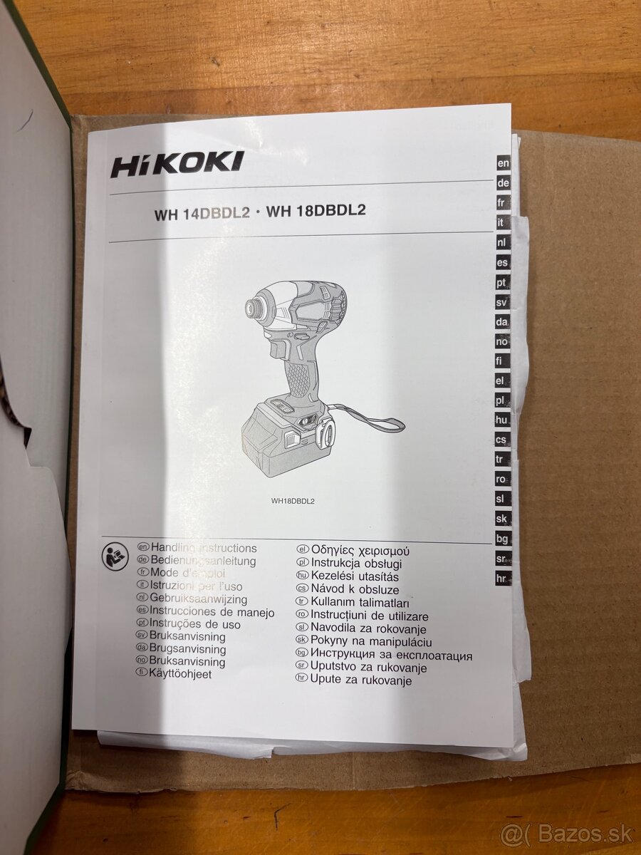 Rázový uťahovák/skrutkovač HIKOKI WH18DBDL2 - 2