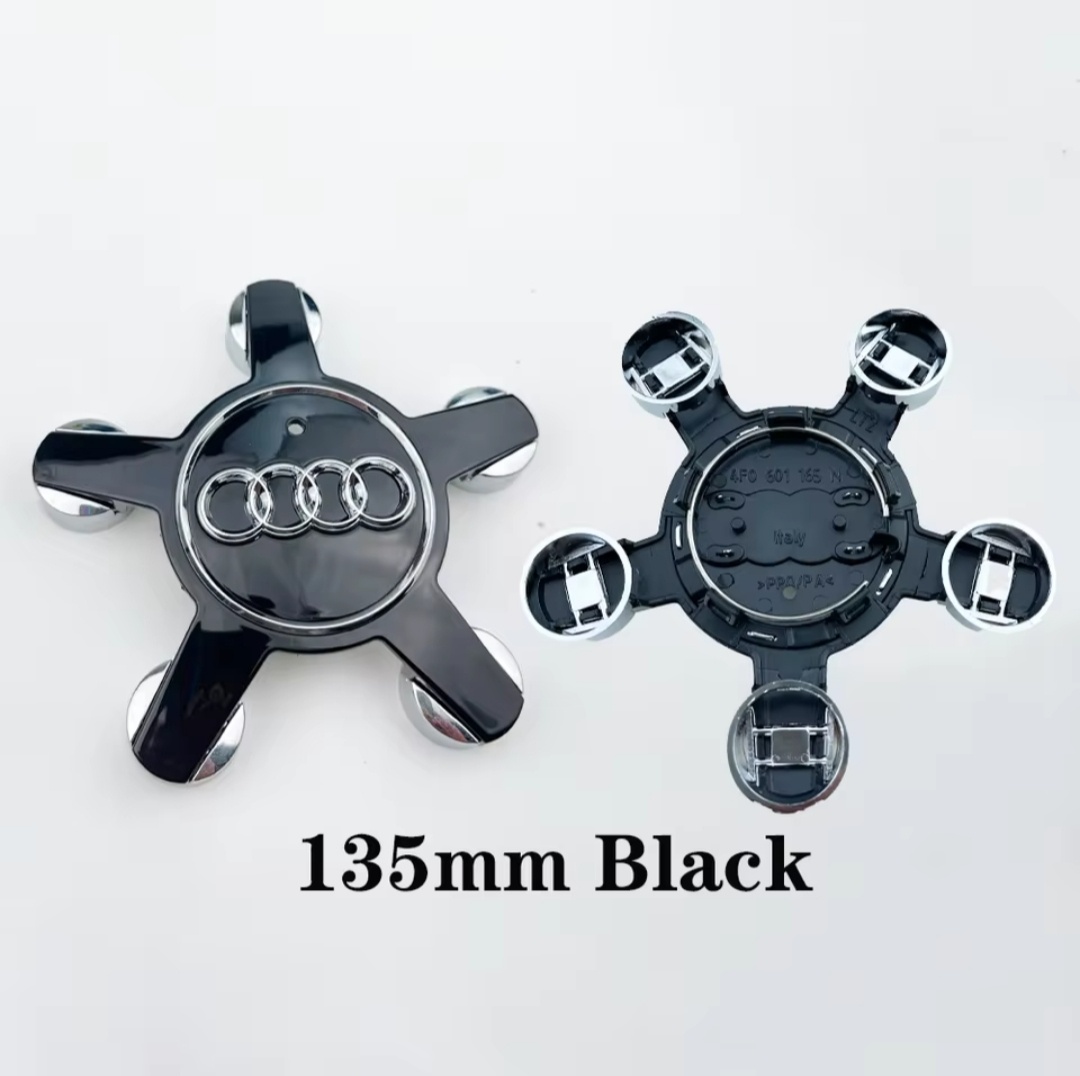 AUDI hviezdicove krytky diskov čierne/šedé/strieborné - 2