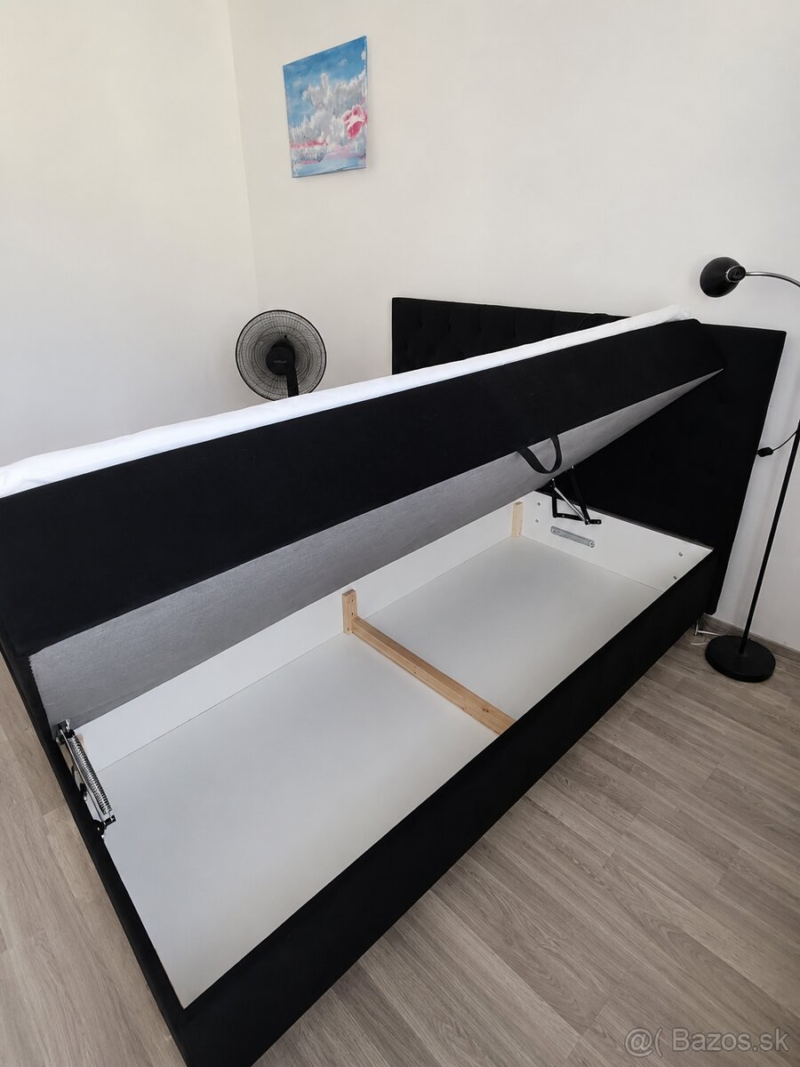 Boxspringová posteľ GULIETTE 180×200 – čierna - 2