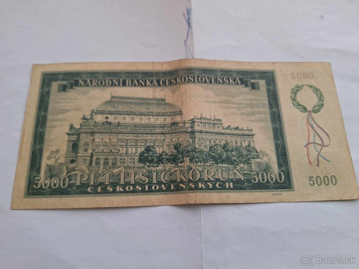 Bankovka 5000kčs 1945 - 2
