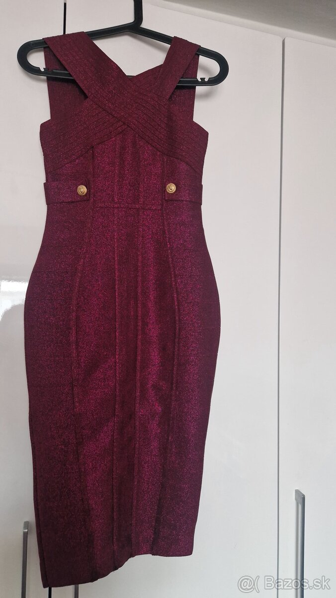 šaty CATCHALL - Wine Red , veľkosť M - 2
