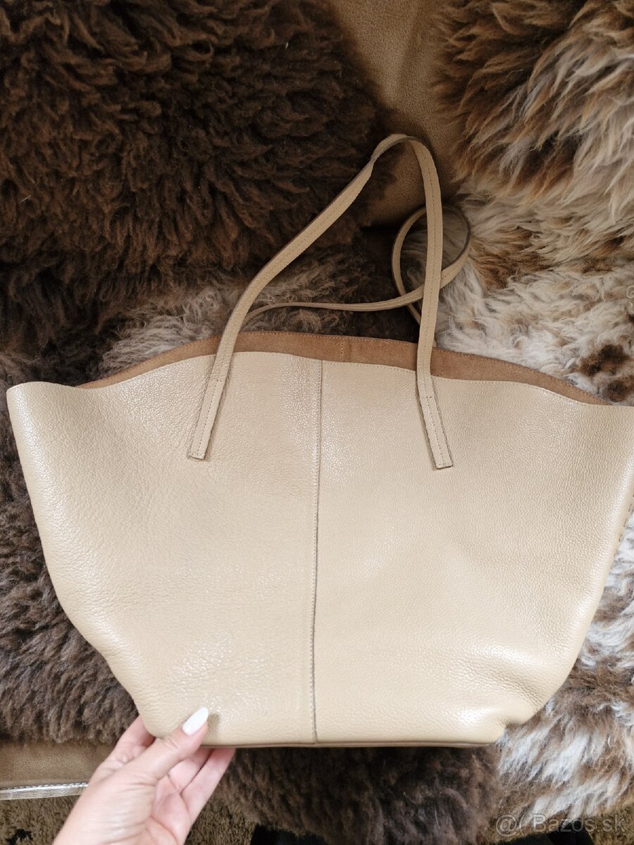 Maxi kožená taška Massimo Dutti - 2