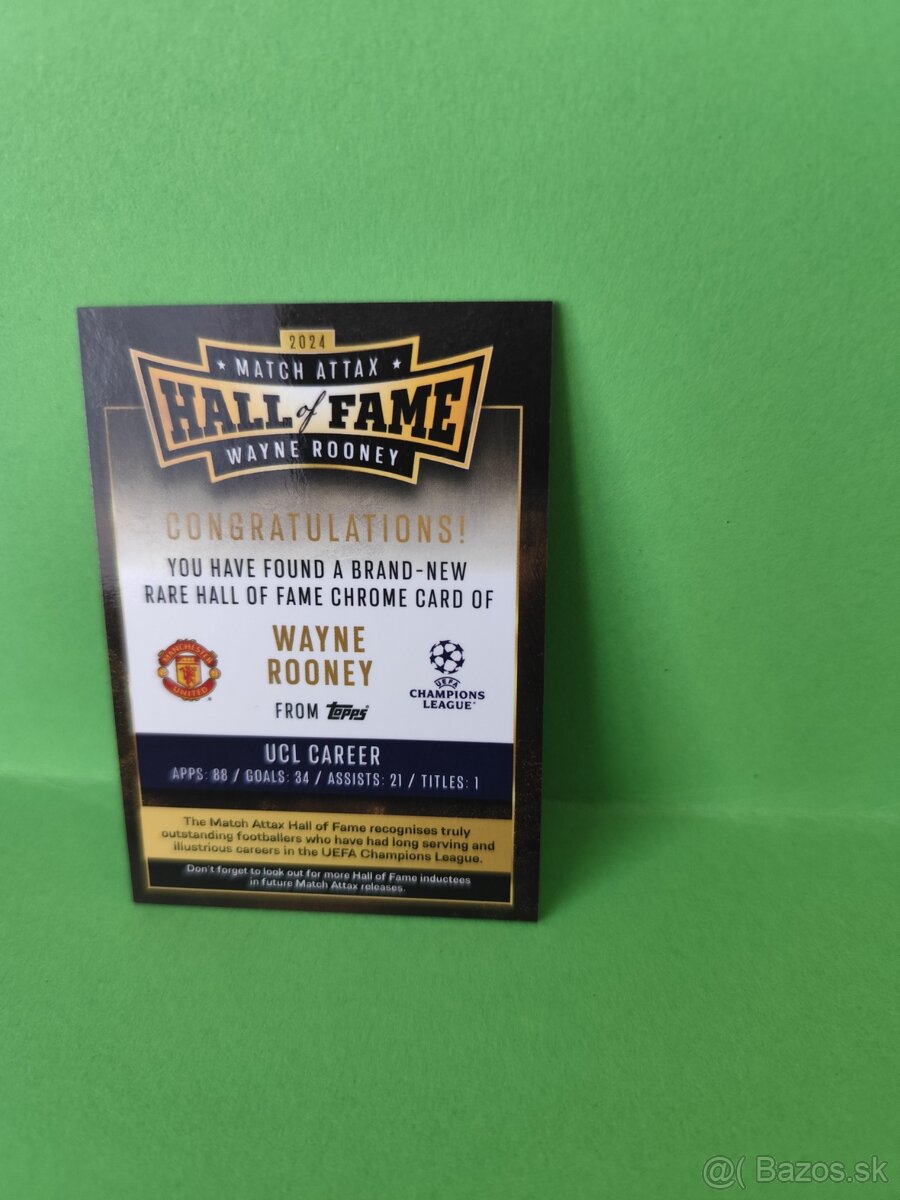 HALL of FAME Wayne Rooney Topps Match Attax 2024/25 HOF1 Man - 2