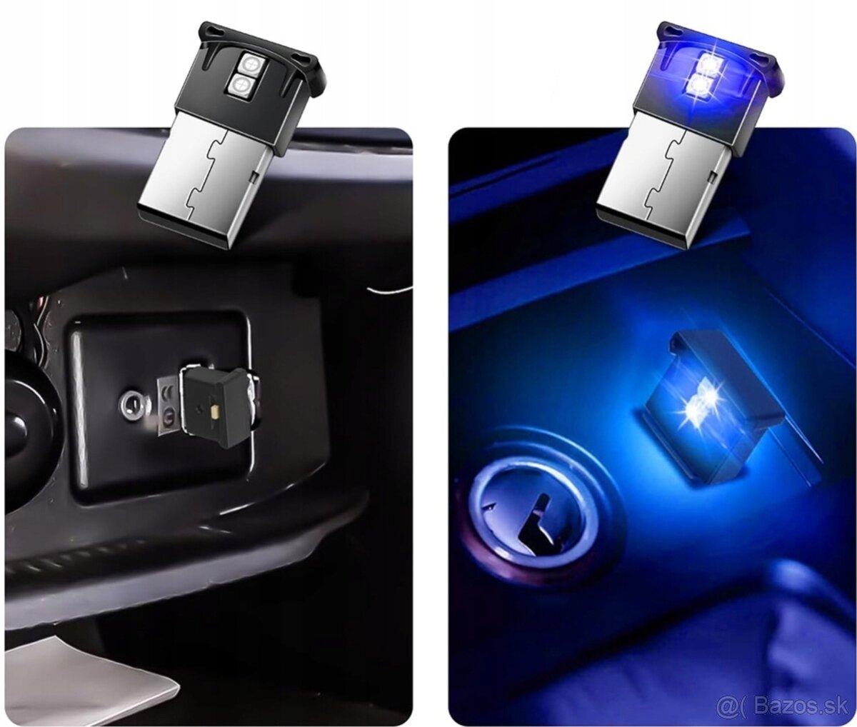 MINI RGB LED SVIETIDLO DO AUTA - 2