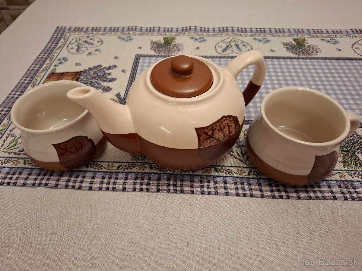 Keramický hrnček so šálkami - 2