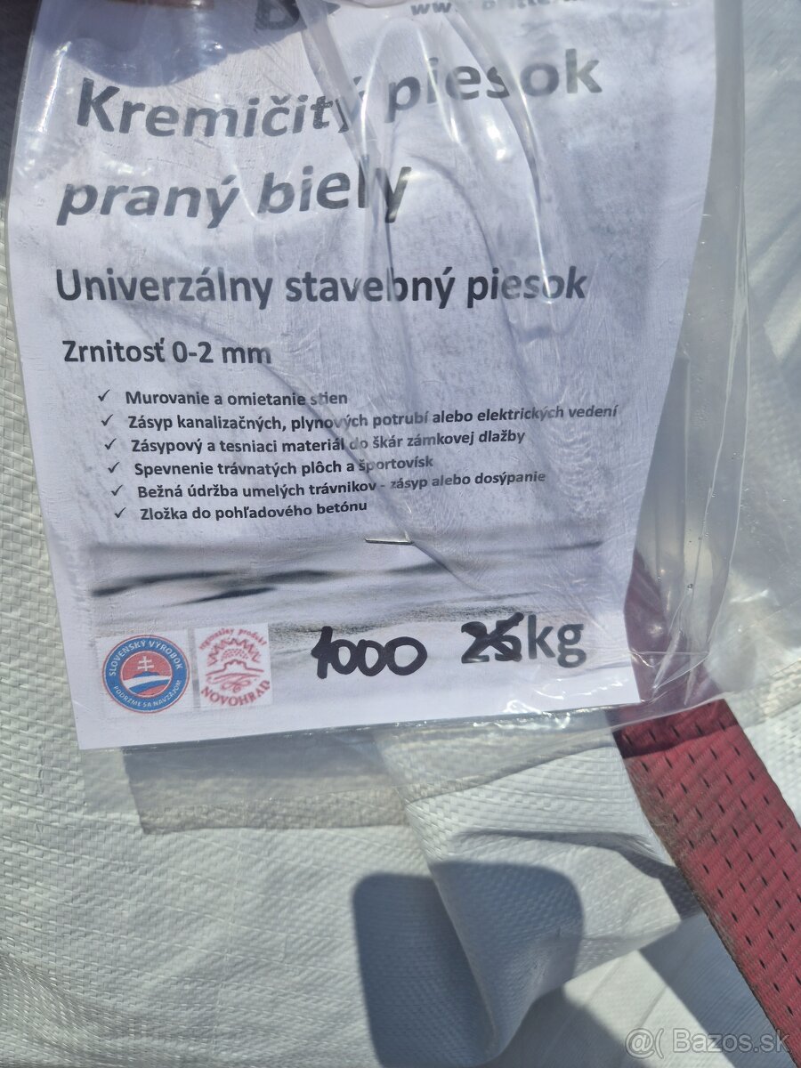 Kremicity piesok biely prany 0-2mm - 2