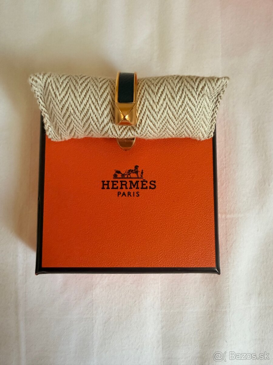 Hermès Athena Double Stud Ring – pozlátený prsteň - 2