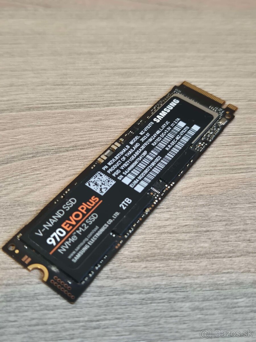 Samsung 970 EVO Plus SSD 2TB, ZDRAVIE 100% - TOP STAV - 2