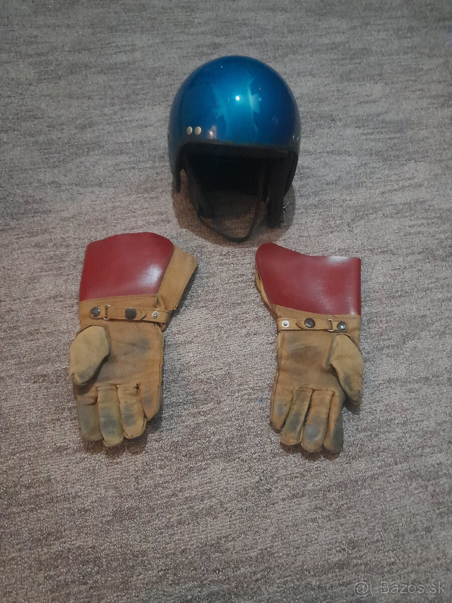 Predam retro PRILBU a rukavice - 2