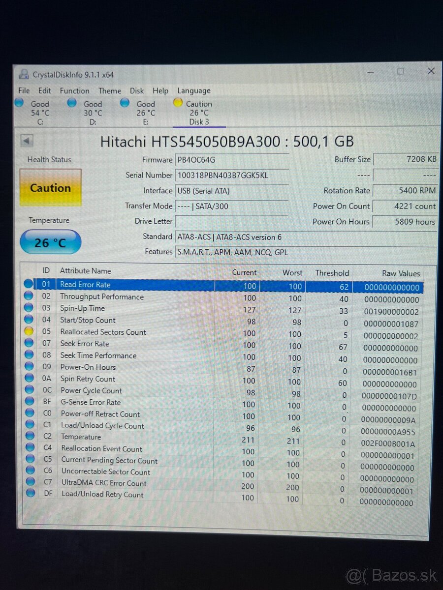 2,5” hdd 500gb 5400rpm - 2