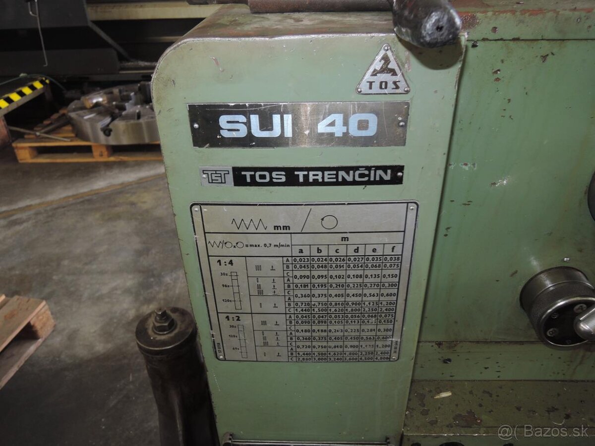 Hrotový soustruh TOS SUI 40-1500 (3840) - 2