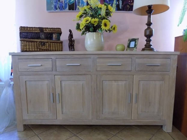 Komoda White wash - masív - 2