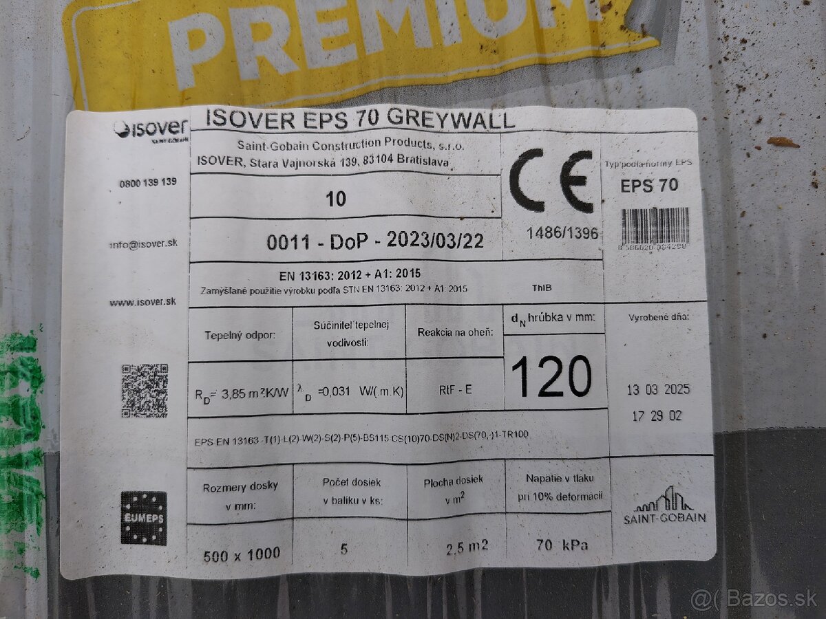 Predám polystyrén 12 cm šedý - 2