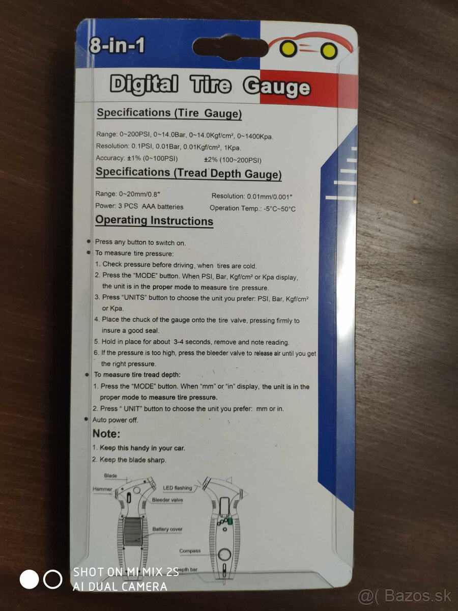 Predám digitálny merač hĺbky dezénu - 2