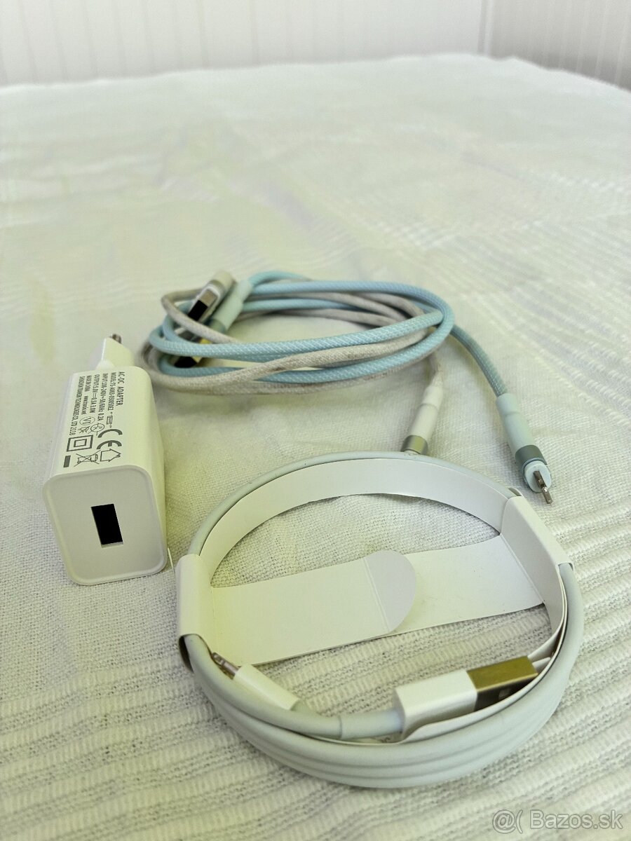 Predám USB-A Lightning káble s adaptérom - 3ks - 2