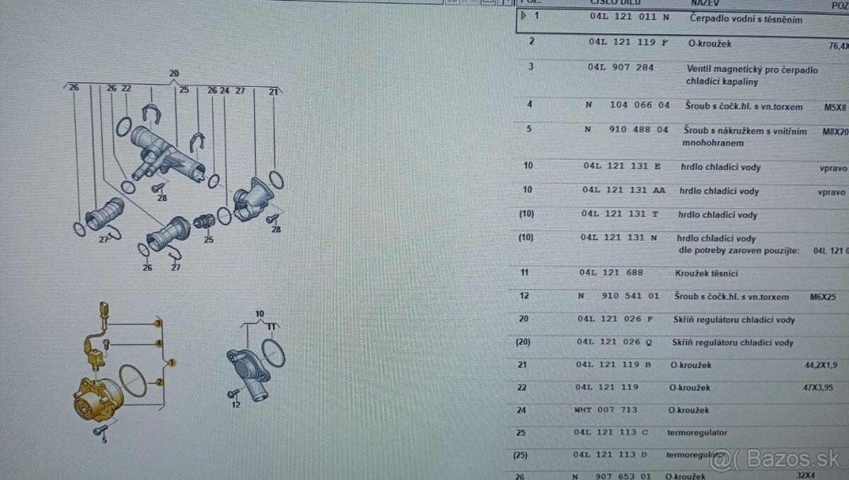 OEM vodní pumpa 04L121011N - 2