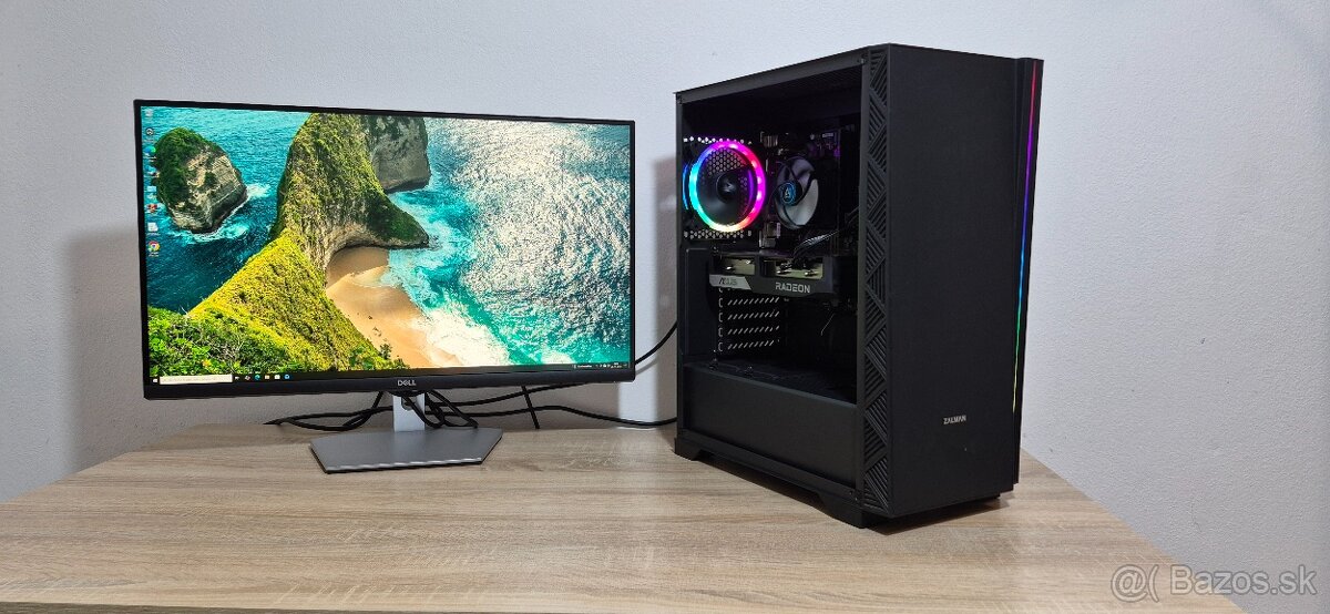 Herné pc i5 8500/16GB DDR4/SSD/+RX6650XT 8GB+27LCD QHD - 2