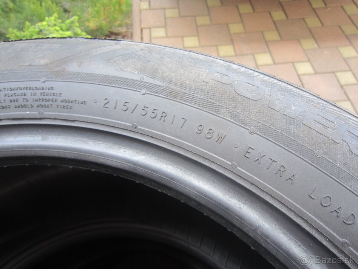 215/55R17 98W letne pneu Nokian Powerproof, dezen 5 - 6mm - 2