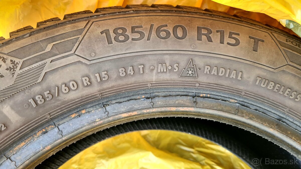 Predam Barum Polaris 5, zimné,185/60 R15 84T,rok výroby 2021 - 2