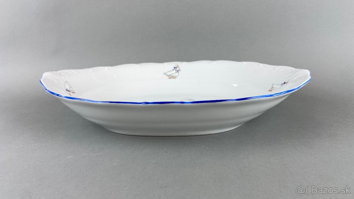 Misa hlboká s motívom husí, modrá linka - 2