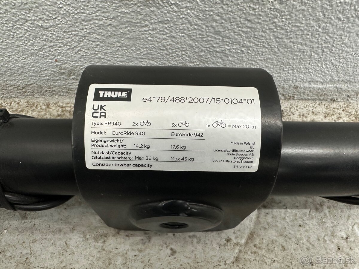 Predám nosič na bicykle Thule EuroRide 940 - 2