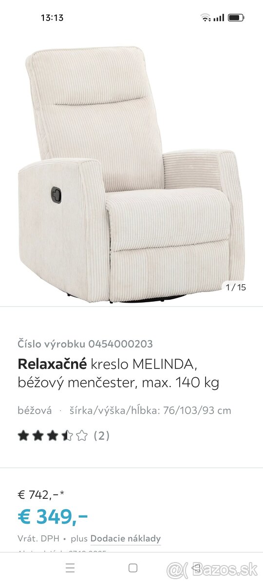 Relaxačné kreslo - 2