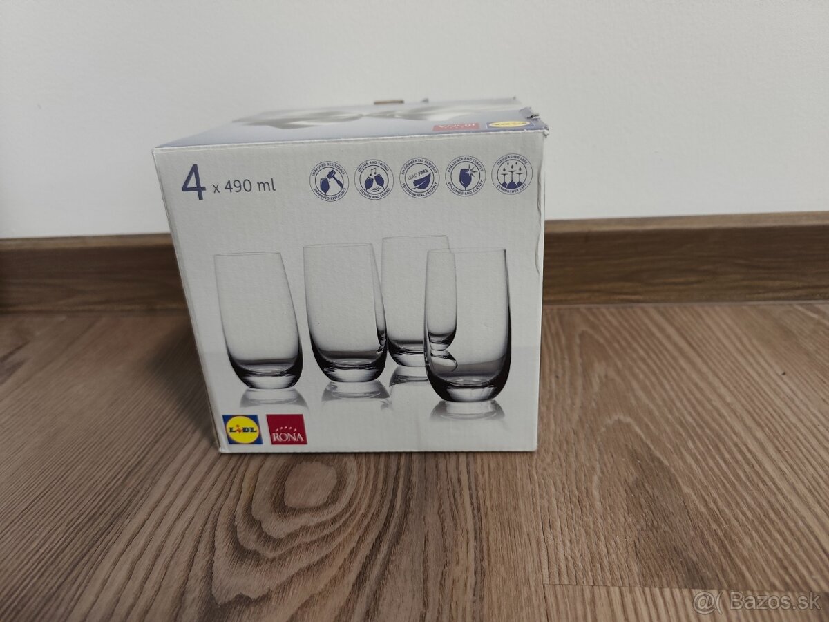 Rona - Poháre na vodu 4x 490 ml - 2