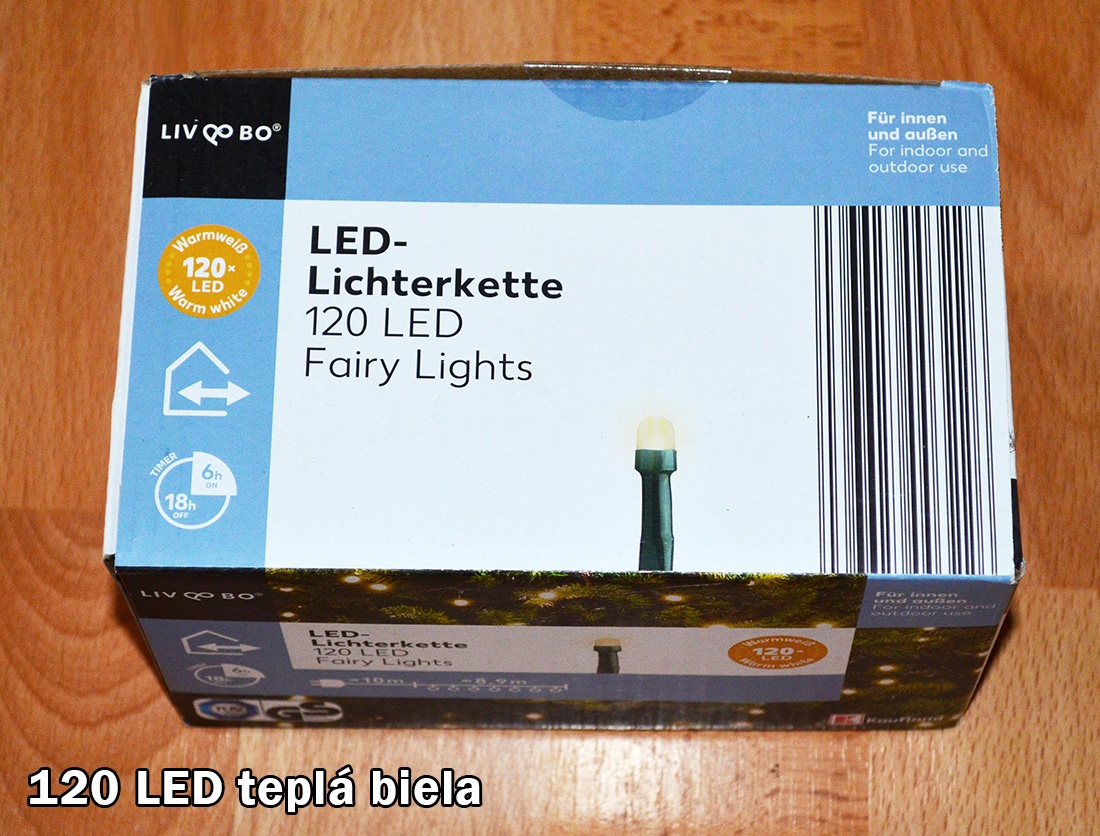Led vianocne osvetlenie retaz 120 LED 9m tepla biela - 2