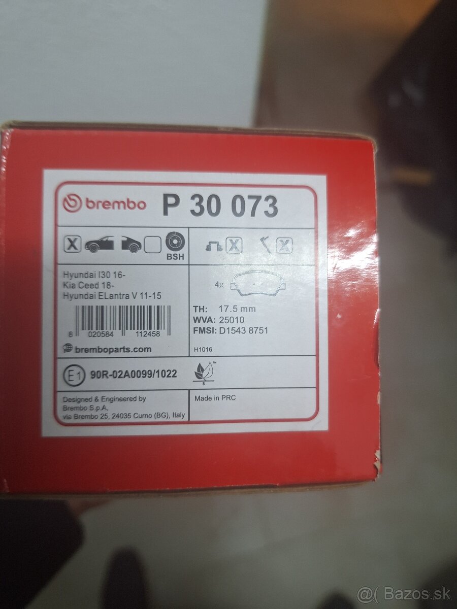 NajlacnejšieBREMBO Sada brzdových platničiek cena s dovozom - 2