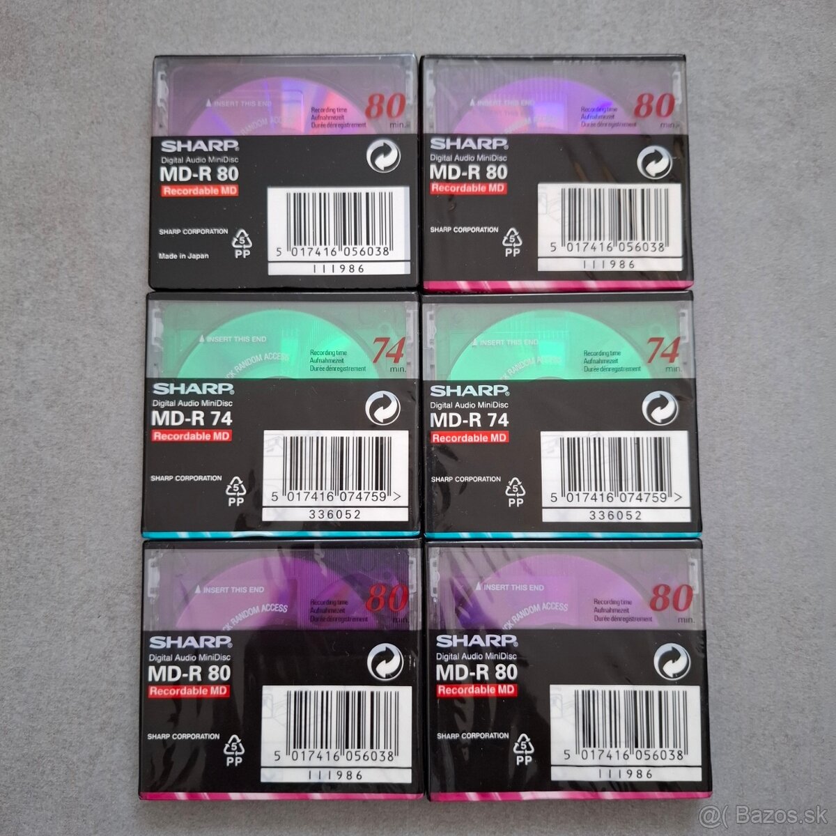 SHARP MD80 / MD74 / 6ks (predaj iba ako celok) - 2