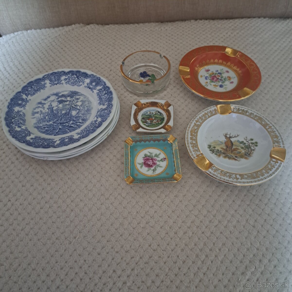 Dekor. tanieriky, popolníky. - 2