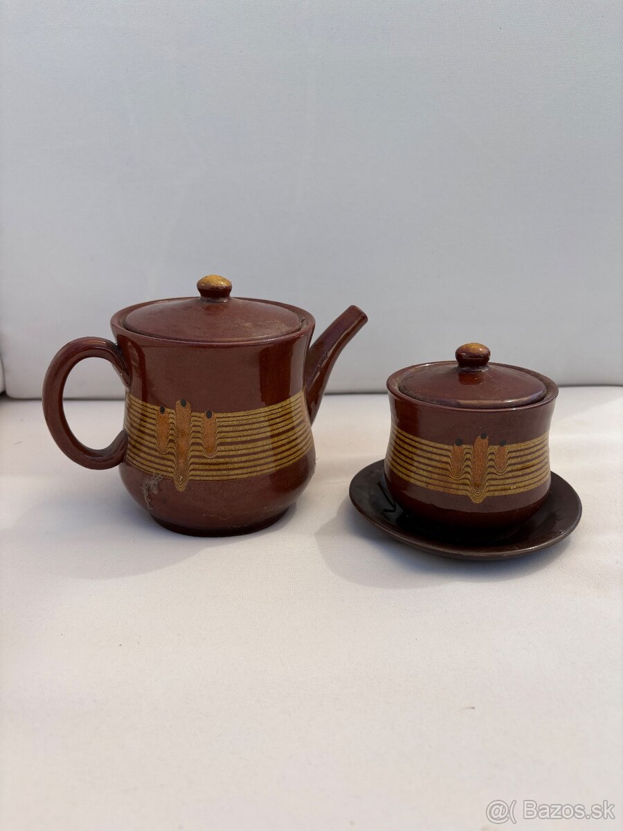 Vintage Keramická kanvica (set) - 2