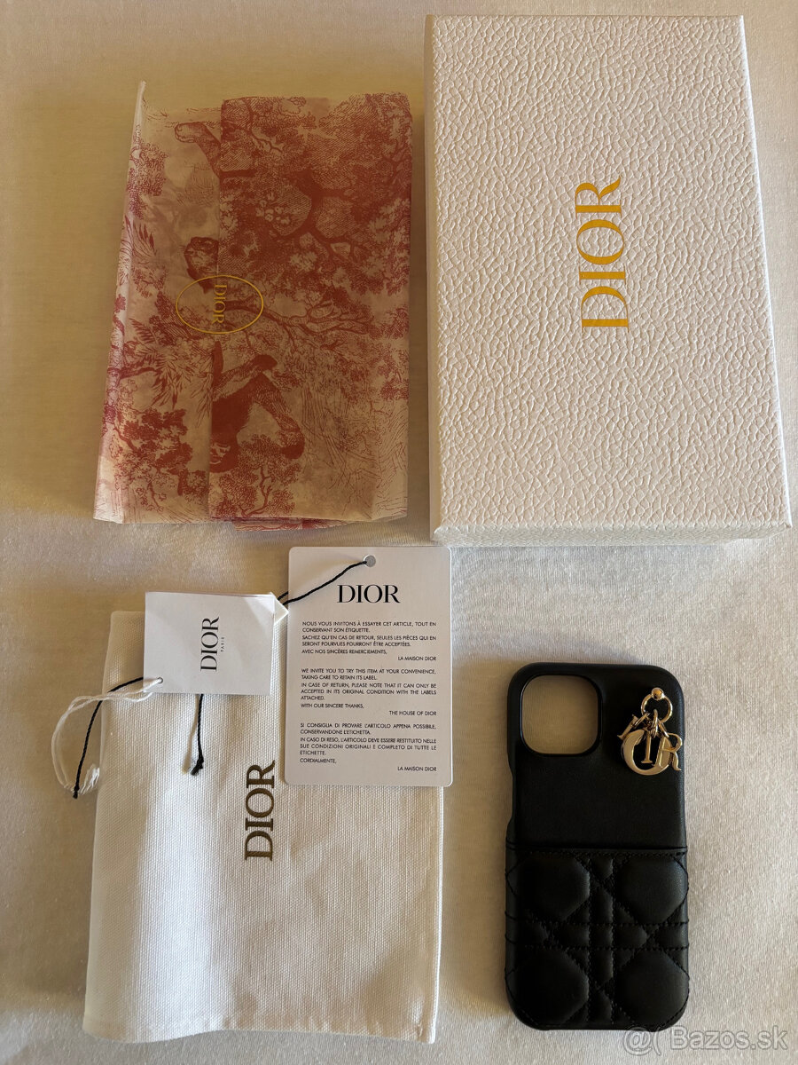 Luxusný kožený obal Dior-Iphone 15 - 2