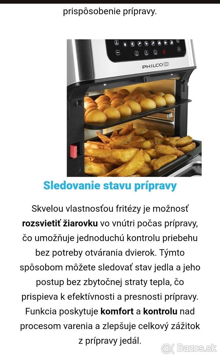 Teplovzdušná fritéza Philco - 2