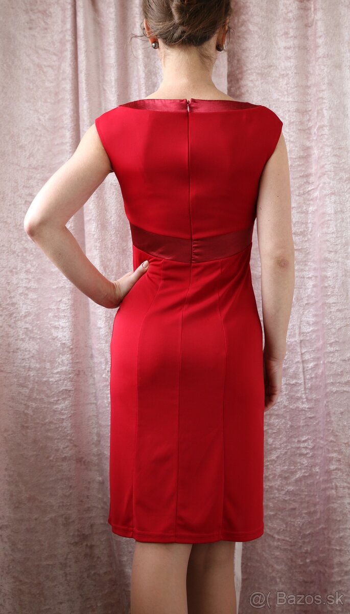 Červené elegantné šaty veľ. 38 Gian Vargian - 2