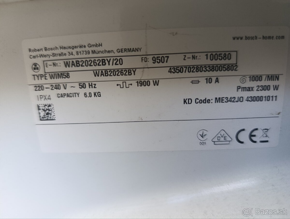 Práčka Bosch serie 2 Vario perfect - 2