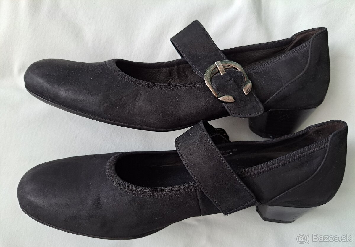 Čierne kožené topánky Gabor č. 10 - 2