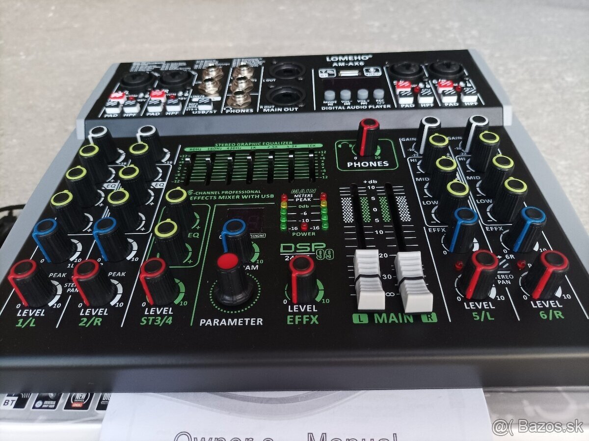 Nový mix s USB a bluetooth, 99 efekov - 2