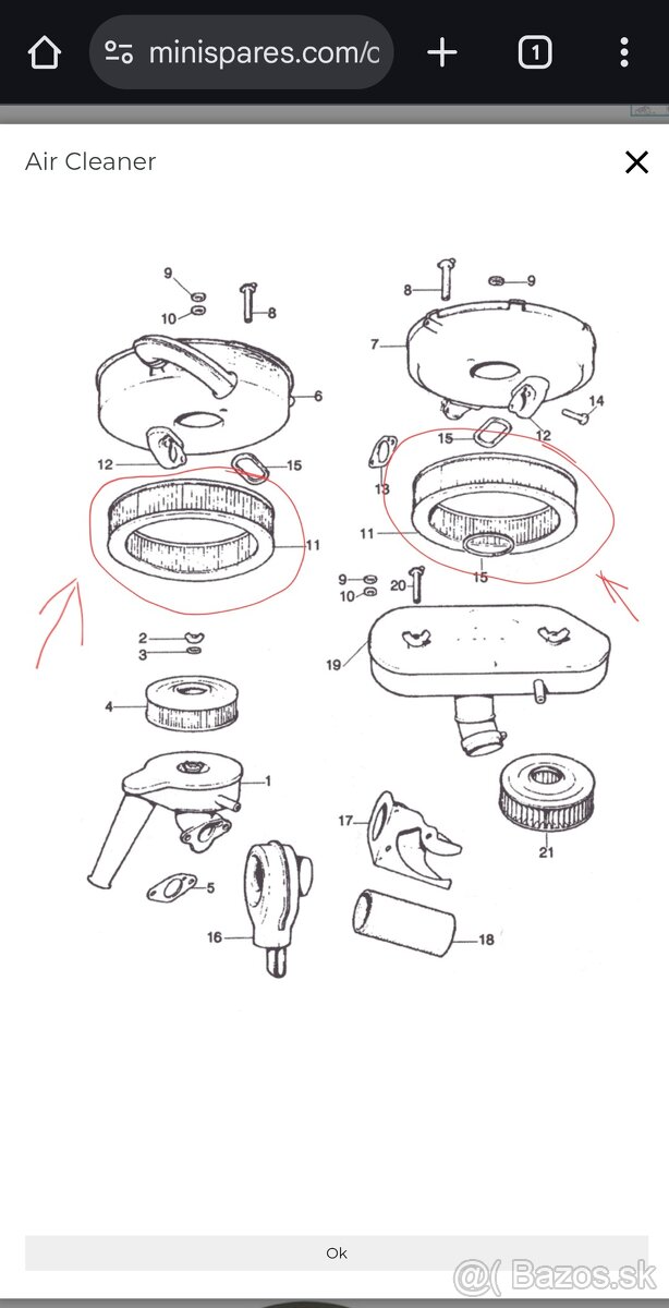 K&N filter Austin mini , Rover mini , classic mini - 2