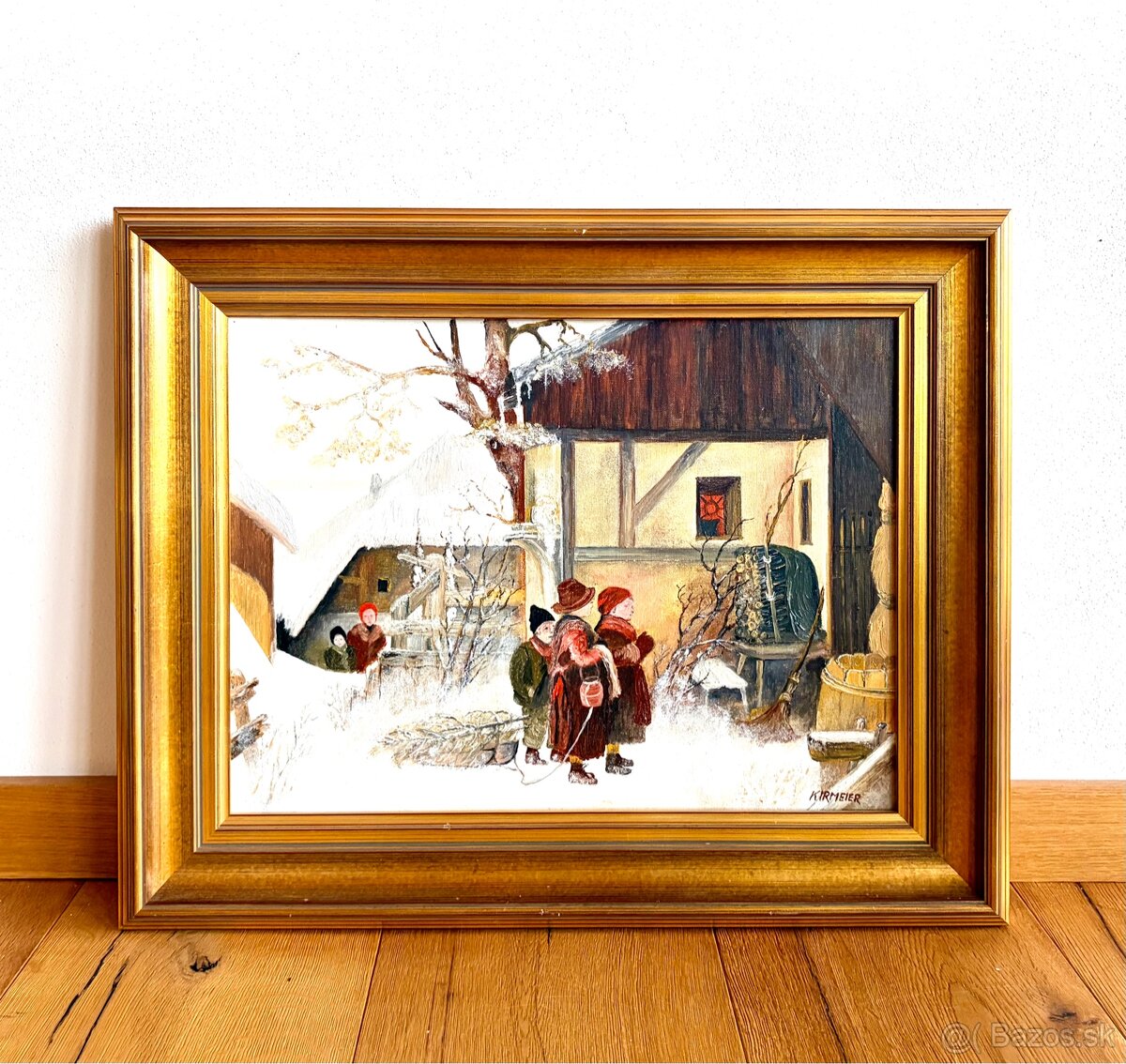 Starý obraz , olejomalba - 2