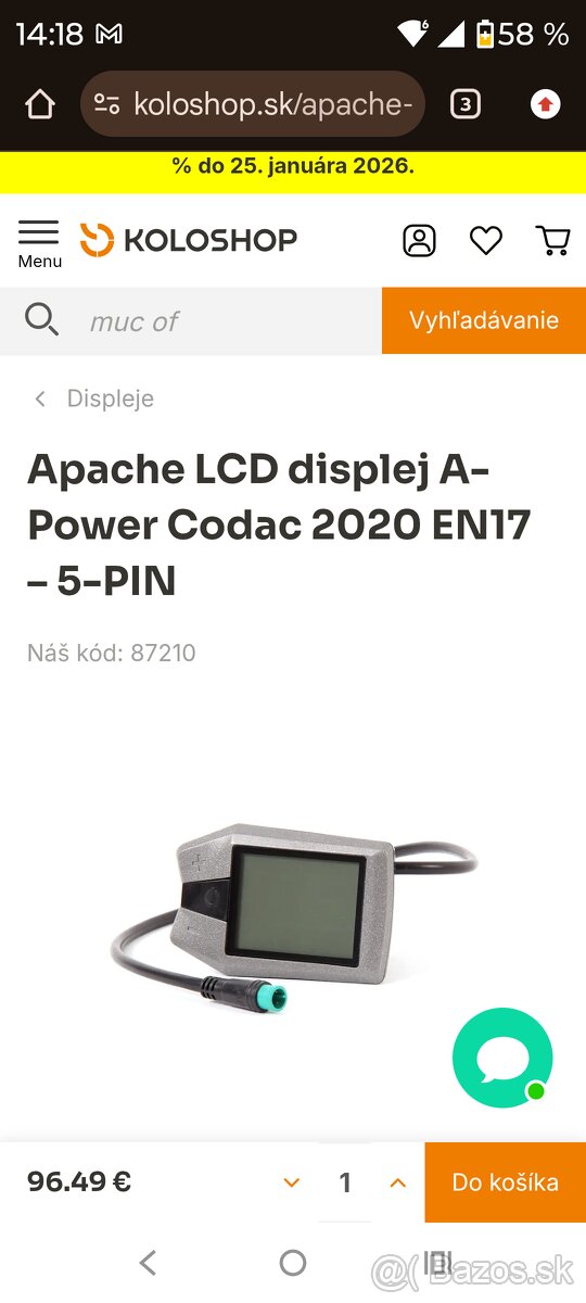 Displej Apache 5pin - 2