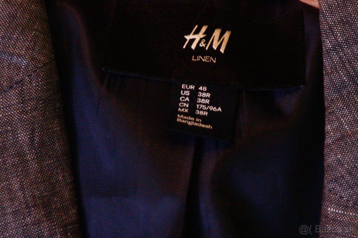 Sivé ľanové sako H&M - 2