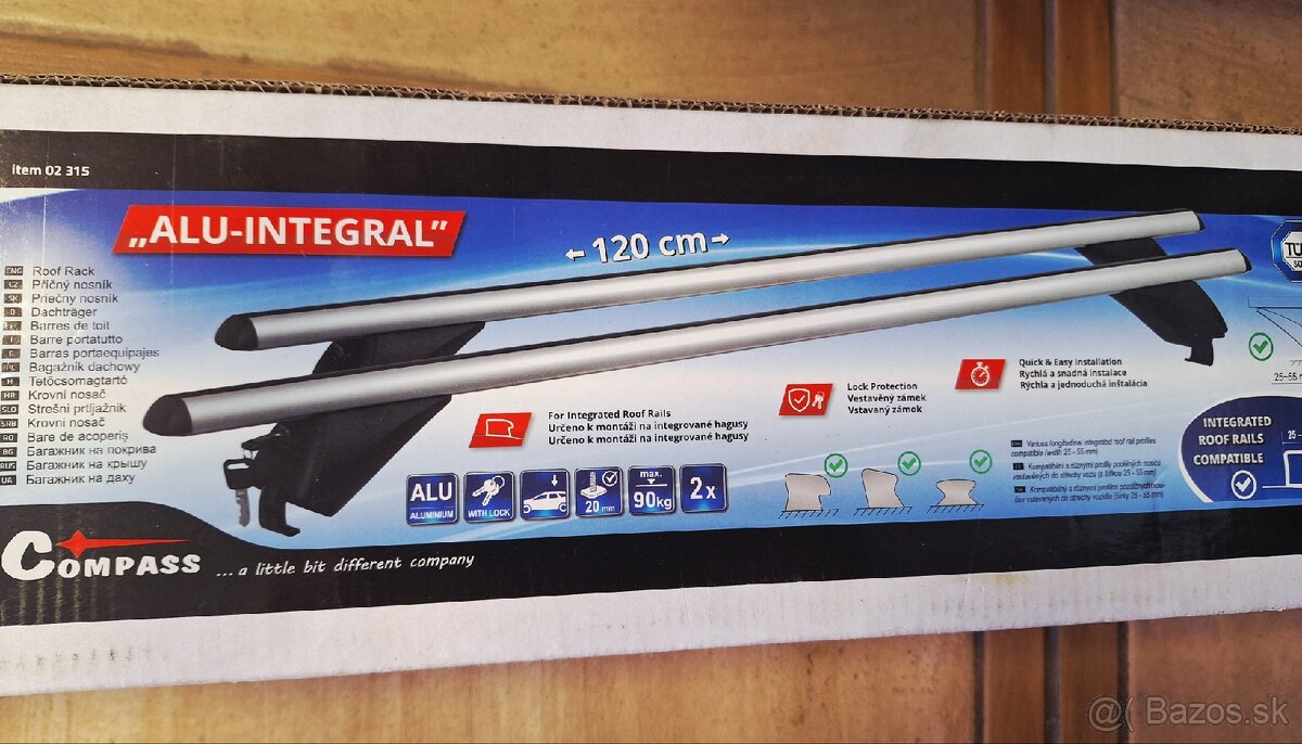 Hliníkove strešné nosiče 120cm - 2