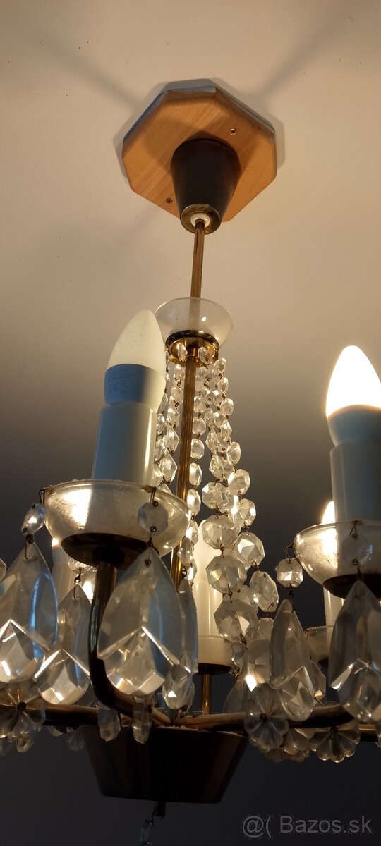 Starožitný luster z mosadze - 2