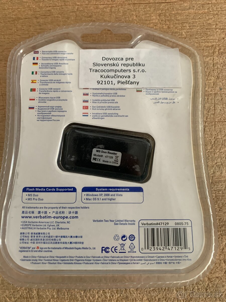 Predám čítačku pamäťových kariet Verbatim MS Duo Reader - 2