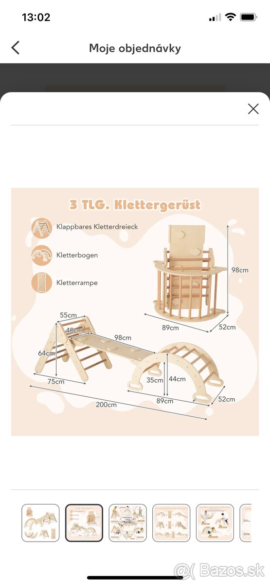 Súprava drevených preliezok - 2