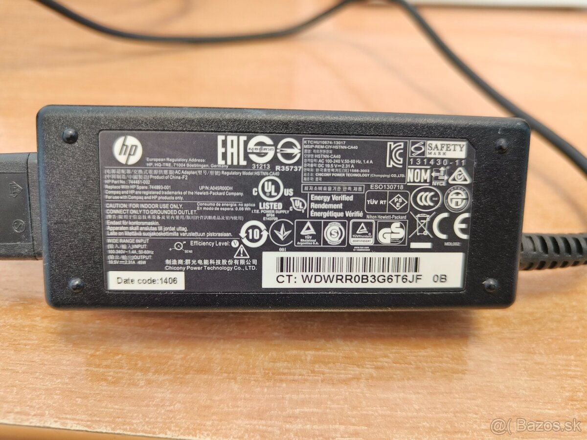 Originálna nabíjačka HP 45W (19.5V 2.31A) - 100% stav - 2