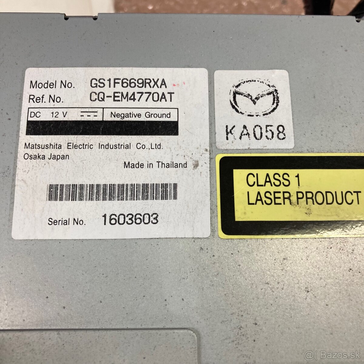 Mazda 6 radio GS1F669RXA - 2