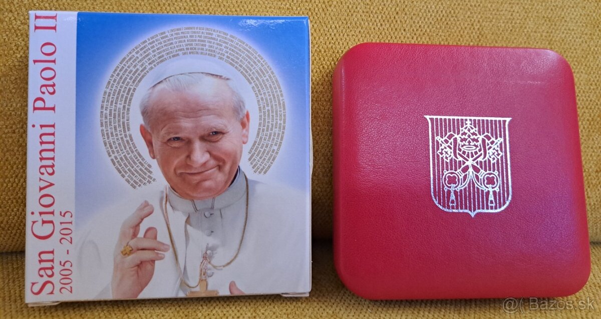 Vatikan Papez Jan Pavol II 10euro strieborna minca - 2