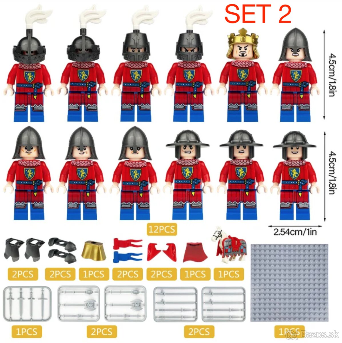 Figúrky Rytieri 5 - typ lego, nové, nehrané - 2